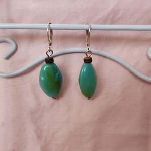 Elegant Green Drop Earrings